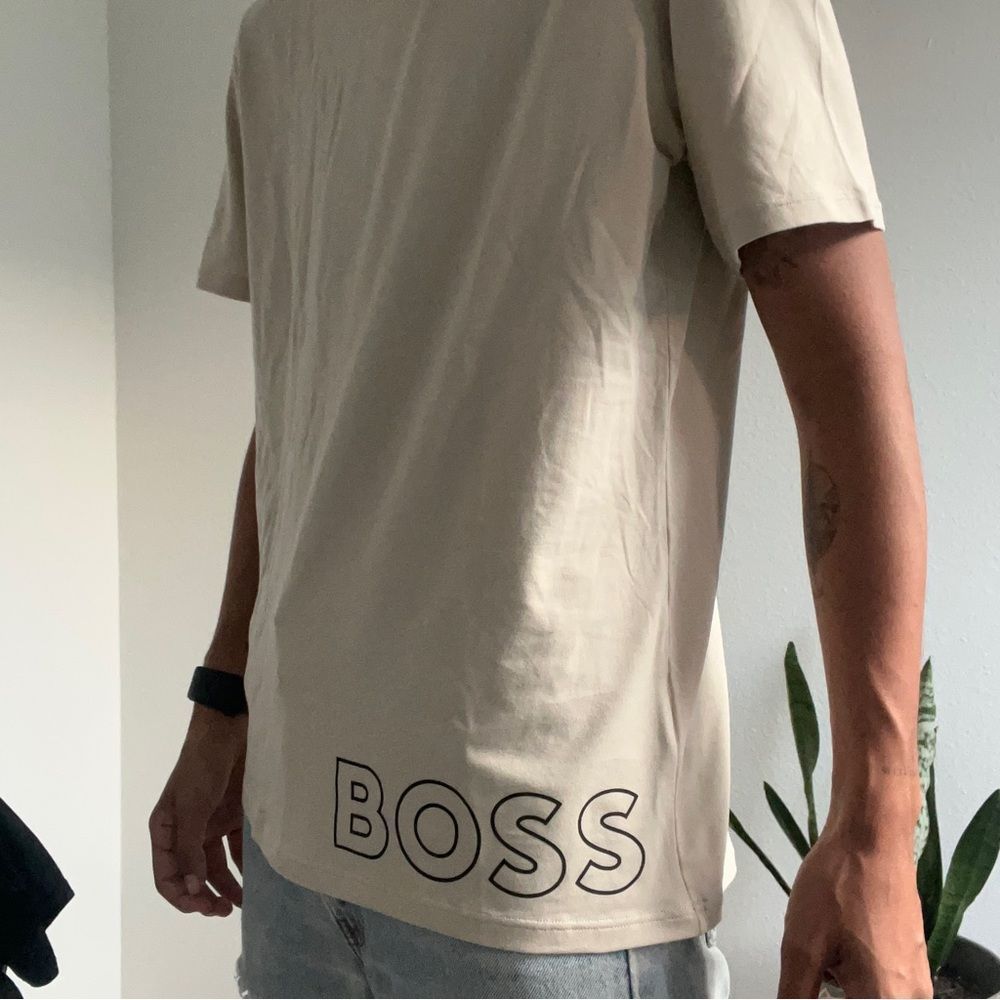 brand new BOSS identity logo print tshirt